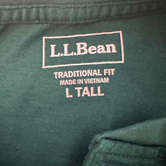 LLBean Men’s Carefree Traditional Fit Shirt – Green – L Tall – Long Sleeve - Picture 5 of 5